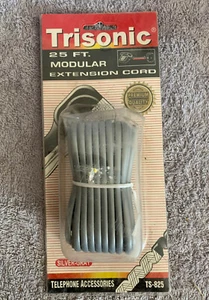 Trisonic 25 ft. Modular Extension Cord Premium Quality Silver-Gray TS-825 New - Picture 1 of 2