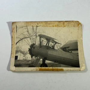 Found Photo Children in a Crop Duster Plane Propeller Plane Photograph - Picture 1 of 4