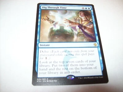 DIG THROUGH TIME RARE KHANS OF TARKIR MTG FREE SHIPPING WITH TRACKING - Image 1 of 2