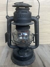vintage Beacon kerosene lamp with red Dietz globe