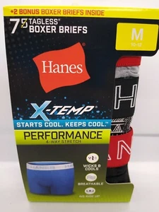 Hanes X-Temp Boys Performan Boxer Briefs 7 Pack Youth SZ M 10-12 Assorted Colors - Picture 1 of 5