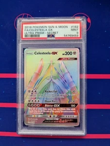 2018 Pokemon Sun Moon FA Celesteela GX Ultra Prism Secret PSA 9 - Picture 1 of 2
