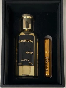 BHARARA NICHE BY BHARARA PARFUM 3.4 + MINI PERFUME REFILLABLE  OZ SEALED PACKED - Picture 1 of 5