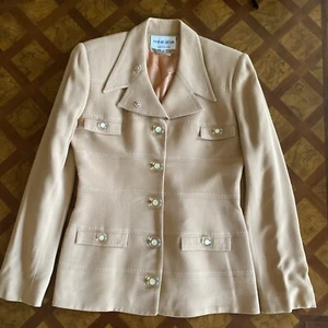 Blazer eléctrico ajustado de colección ANNE REVA talla S Canadá Italia dinero antiguo silencioso lujo - Imagen 1 de 24