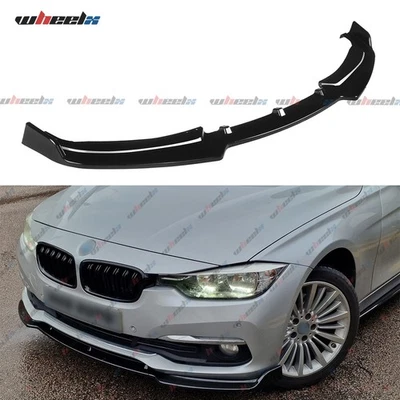 For BMW F30 3 Series Base 2012-2015 Glossy Black Front Bumper Lip Splitter Kits Foto 1 de 4