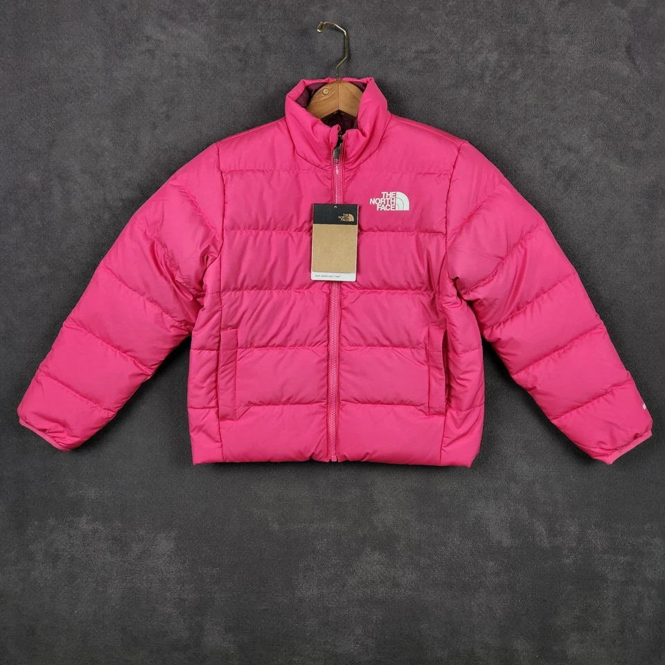 Chaqueta The North Face Reversible North Down Adolescente Pequeña 7 8 Mr Rosa 600 Relleno Nueva con Etiquetas Foto 1 de 4