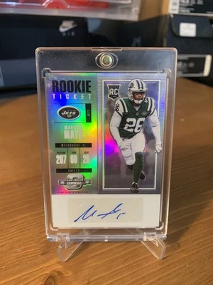 2017 Panini Contenders Optic Silver Rookie Ticket Auto Marcus Maye Rc #197 Jets - Image 1 of 3