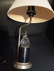 lampe de chevet Le Dauphin vintage 1970's poire verre rare petit modèle rare - Picture 1 of 24