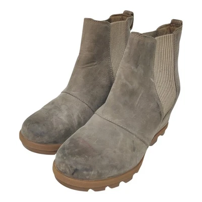 Botas Chelsea Sorel Joan of Arctic Wedge II para mujer 6 caqui impermeables NL3754-297 Foto 1 de 4