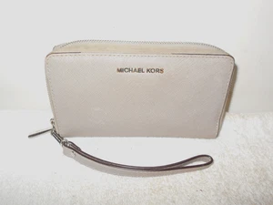 MICHAEL KORS ORIGINAL! GRAU LEDER 7X4 GELDBÖRSE CLUTCH - Bild 1 von 3