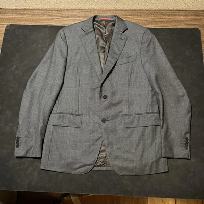 Isaia Napoli Blazer Sport Coat Mens 40R EU 50 Gray Super 120s Wool Made in Italy - Image 1 of 4