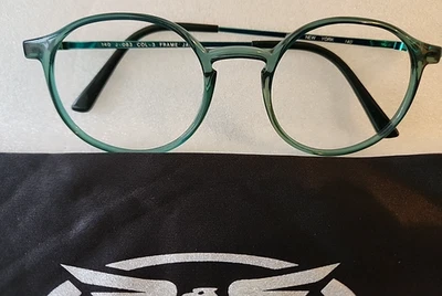 Marco de gafas Jones New York redondo borde completo verde Japón 140 templos Foto 1 de 4