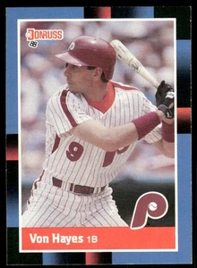 1988 Donruss #207c Von Hayes Philadelphia Phillies Baseball Card - Picture 1 of 2