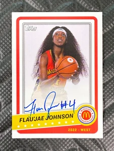 2022 Topps Chrome McDonald's A/A Paper On-Card Autograph Flau'Jae Johnson Rookie - Picture 1 of 2