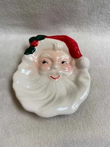 Vintage Weihnachtsmann Gesicht Löffelablage, Schale oder Wanddeko - Bild 1 von 6