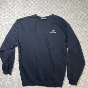 Reebok Crew neck Black Size M Acura Logo Pullover Sweatshirt Long Sleeve - Picture 1 of 7