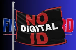 Personalised No Digital ID Flag - Custom No To Digital ID. 3X5FT.4 Eyelets. - Picture 1 of 1