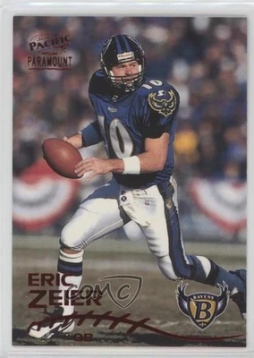 1998 Pacific Paramount Red Eric Zeier #24 - Image 1 of 2