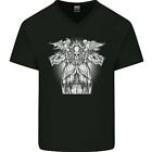 T-Shirt Angel of Death Day of the Dead Skull POTD Herren V-Ausschnitt Baumwolle