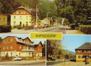 DDR-Ansichtskarte aus Kipsdorf bei Dippoldiswalde mit Bahnhof + HO-Gaststätte - Bild 1 von 1