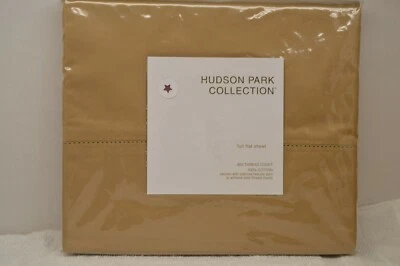 0HUDSON PARK COLLECTION FULL FLAT SHEET COLOR BRONZE 600 THREAD COUNT NIP - Image 1 of 3