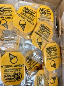 24 ~ Wonder Wafers ~ 2 Dutzend „cremige Vanille“ EINZELN VERPACKTER Lufterfrischer - Bild 1 von 2