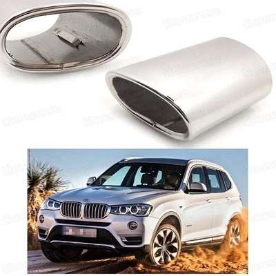 Punta de silenciador de escape de coche plateado para BMW X3 2011-2017 #2077 Foto 1 de 4