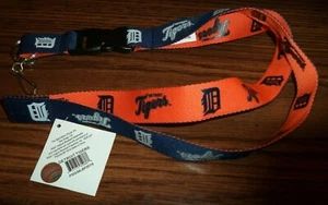 MLB  Detroit Tigers Lanyard Release Breakaway Neck Keychain Holder New - Picture 1 of 1