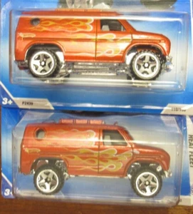 Lot of 2 - 2009 Hot Wheels Heat Fleet - Baja Breaker Red Van Diecast Cars - Picture 1 of 2