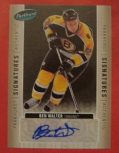 2005 06 UD PARKHURST SIGNATURES AUTHENTIC BEN WALTER AUTOGRAPH 