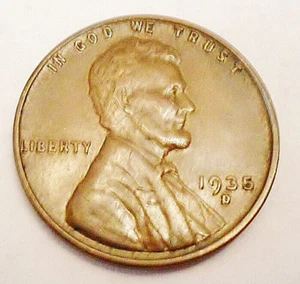 1935 D Lincoln Wheat Cent / Penny  AVE CIRCULATED  **FREE SHIPPING** - Picture 1 of 2
