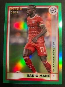 2022-23 Topps Merlin UEFA Competitions Green Refractor Sadio Mane ed/99 BAYERN - Bild 1 von 2