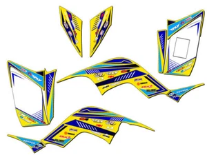 All Years RAPTOR 90 SURGE Yellow Senge Graphics Kit Compatible with Yamaha - Picture 1 of 7