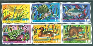 1976 Fauna,emperor dragonfly,rudd,ferruginous duck,muskrat,Yugoslavia,M.1640,MNH - Picture 1 of 1