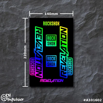 Rockshox Revelation Stickersatz Holo | Aufkleber Set Fahrrad eBike MTB Gabel