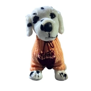 Vintage Fine Toy Dalmatian Plush Dog Stuffed Animal Sweater Outfit Decor Cute - Picture 1 of 6