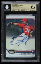 2012 Topps Finest BRYCE HARPER /198 BGS 9.5 Rookie Autographs Refractors Auto RC