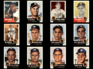 1991 Topps Archives 1953 - Milwaukee Braves Team Set - Hank Aaron 20 CARDS - Picture 1 of 2