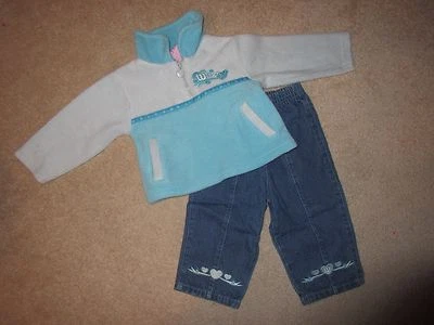 НАРЯД - Wilson - джинсы и флис пуловер - синий - девочек - Sz 12 М  - Изображение 1 из 4