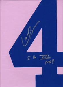 LARRY BRAUN SIGNIERT BLAU COWBOYS TRIKOT NUMMER #4 SB XXX MVP - Bild 1 von 1