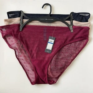 NWT Tommy Hilfiger Logo Mesh Bikini 3 Pack Panties Sz XL - Picture 1 of 5