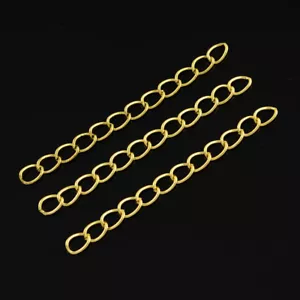 ¡500 piezas! Extensores de cadena chapados en oro de 1,75" - 2" de longitud, pulseras extremos de collar - Imagen 1 de 1