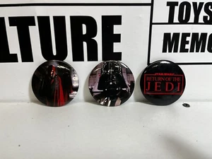 3 Vintage Star Wars Return Of The Jedi Badges Darth Vader Royal Guard - Foto 1 di 9