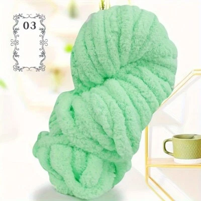 2Pcs Super Soft Chunky Chenille Yarn Bulky Fluffy Giant Yarn For Cozy Blankets - Image 1 of 4