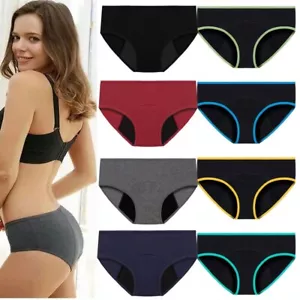3 PACK Women's Menstrual Panties Leak Proof Underwear Period Physiological Pants - Picture 1 of 56
