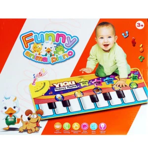 TAPPETO MUSICALE Pianoforte Tastiera Bambino con animali Touch Musica pianola - Foto 1 di 8