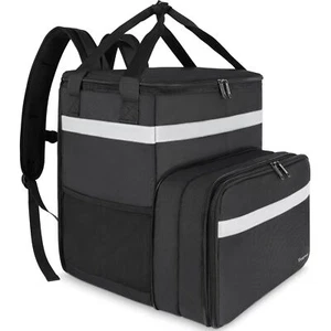 Food Delivery Backpack, Expandable Insulated Food Delivery Bag for Grocery Bike - Picture 1 of 8