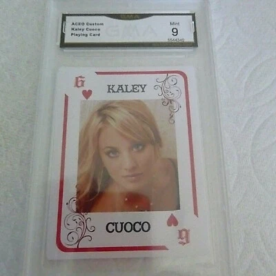 KALEY CUOCO PENNY THE BIG BANG THEORY FRENCH STYLE PLAYING CARD 6H GRADED 9 L@@K - Image 1 of 2