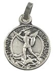 Vintage Catholic St Michel Archange St Michael Silver Tone Religious Medal