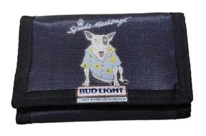 Spuds MacKenzie - Trifold Hook And Loop Wallet - BudLight AnheuserBusch Vintage - Picture 1 of 3
